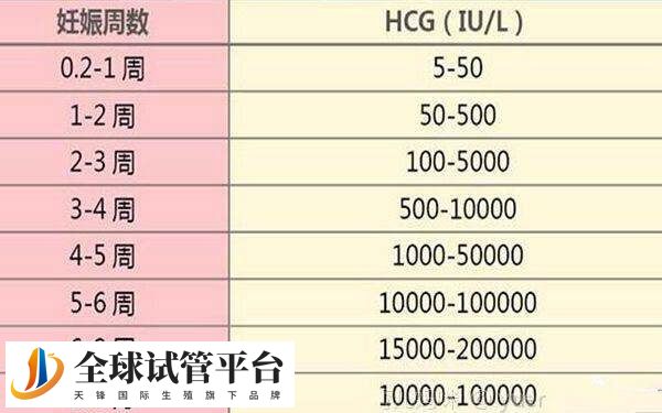 孕期hcg值参考表